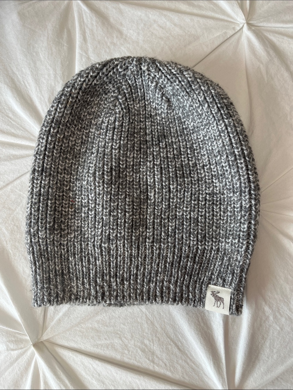 Aeropostale Gray Marled Rib Knit Beanie